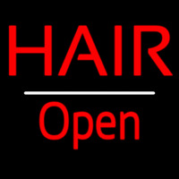 Red Hair Open White Line Neonreclame