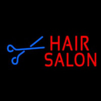 Red Hair Salon With Scissor Neonreclame