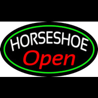 Red Horseshoe Open Neonreclame