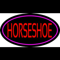 Red Horseshoe With Border Neonreclame