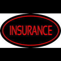 Red Insurance Oval Red Neonreclame