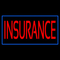 Red Insurance With Blue Border Neonreclame