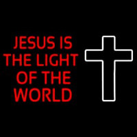 Red Jesus Is The Light Of The World Neonreclame