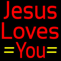 Red Jesus Loves You Neonreclame