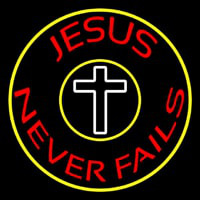 Red Jesus Never Fails With Border Neonreclame