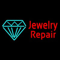 Red Jewelry Repair Cursive Neonreclame