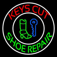 Red Keys Cut Green Shoe Repair Neonreclame