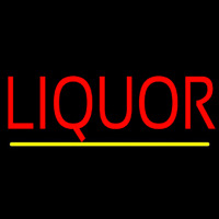 Red Liquor Yellow Line Neonreclame