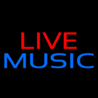 Red Live Blue Music Block 2 Neonreclame