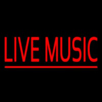 Red Live Music Block Neonreclame