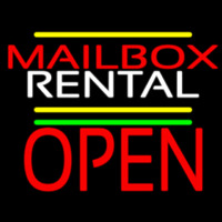 Red Mailbo  Blue Rental Open 1 Neonreclame