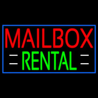 Red Mailbo  Rental With White Line 2 Neonreclame