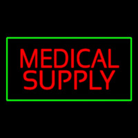 Red Medical Supply Green Border Neonreclame