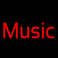 Red Music Cursive Neonreclame