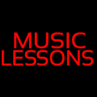 Red Music Lessons Neonreclame