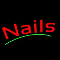 Red Nails Green Lines Neonreclame