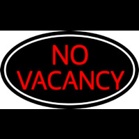 Red No Vacancy With White Border Neonreclame