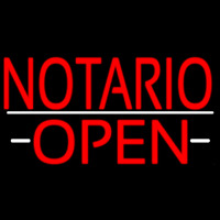 Red Notario Open Neonreclame