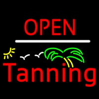 Red Open Tanning Palm Tree Neonreclame