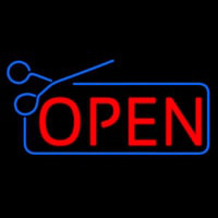 Red Open With Scissor Logo Neonreclame