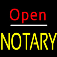 Red Open Yellow Notary Neonreclame