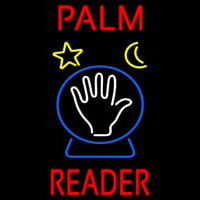 Red Palm Reader With Crystal Neonreclame