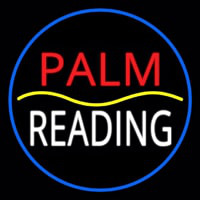 Red Palm Yellow Line White Reading Neonreclame