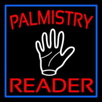 Red Palmistry Reader Neonreclame