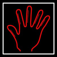 Red Psychic Palm With White Border Neonreclame