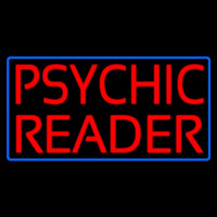 Red Psychic Reader Blue Border Neonreclame