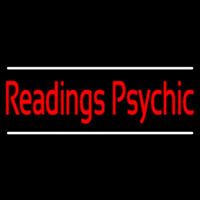 Red Psychic Readings White Line Neonreclame