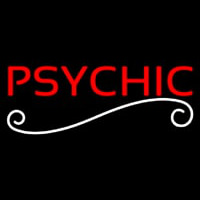 Red Psychic White Line Neonreclame