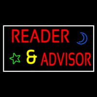 Red Reader Advisor With Border Neonreclame