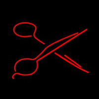 Red Scissors Neonreclame