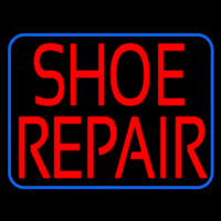 Red Shoe Repair Blue Border Neonreclame