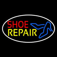 Red Shoe Yellow Repair With Sandals Neonreclame