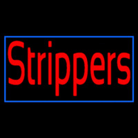 Red Strippers With Blue Border Neonreclame