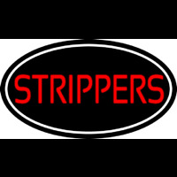 Red Strippers With White Border Neonreclame