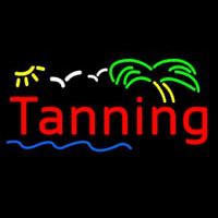 Red Tanning Palm Tree Neonreclame