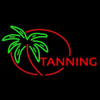 Red Tanning With Palm Tree Neonreclame