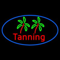 Red Tanning With Palm Tree Neonreclame