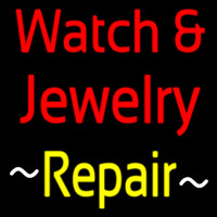 Red Watch And Jewelry Yellow Repair Neonreclame