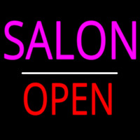 Salon Open White Line Neonreclame