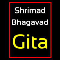 Shrimad Bhagavad Gita With Border Neonreclame