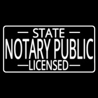 State Notary Public Licensed Neonreclame