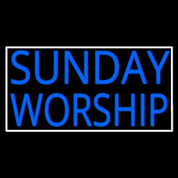 Sunday Worship With Border Neonreclame