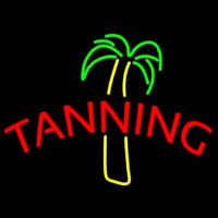 Tanning With Palm Tree Neonreclame