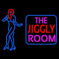 The Jiggly Room With Girl Logo Neonreclame