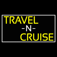 Travel N Cruise With White Border Neonreclame