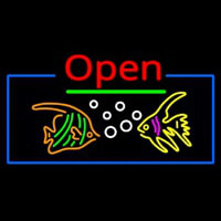 Tropical Fish Logo Open Neonreclame